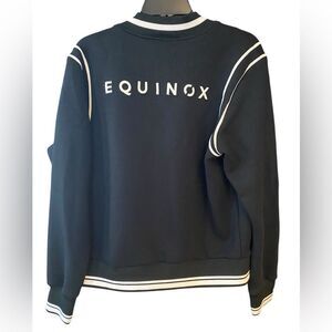 Equinox Sz S Black White Logo Letterman Jacket